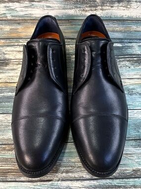 Cole Haan Cap Toe Oxford Dress Shoes Mens 9W Black Leather Business Work Formal